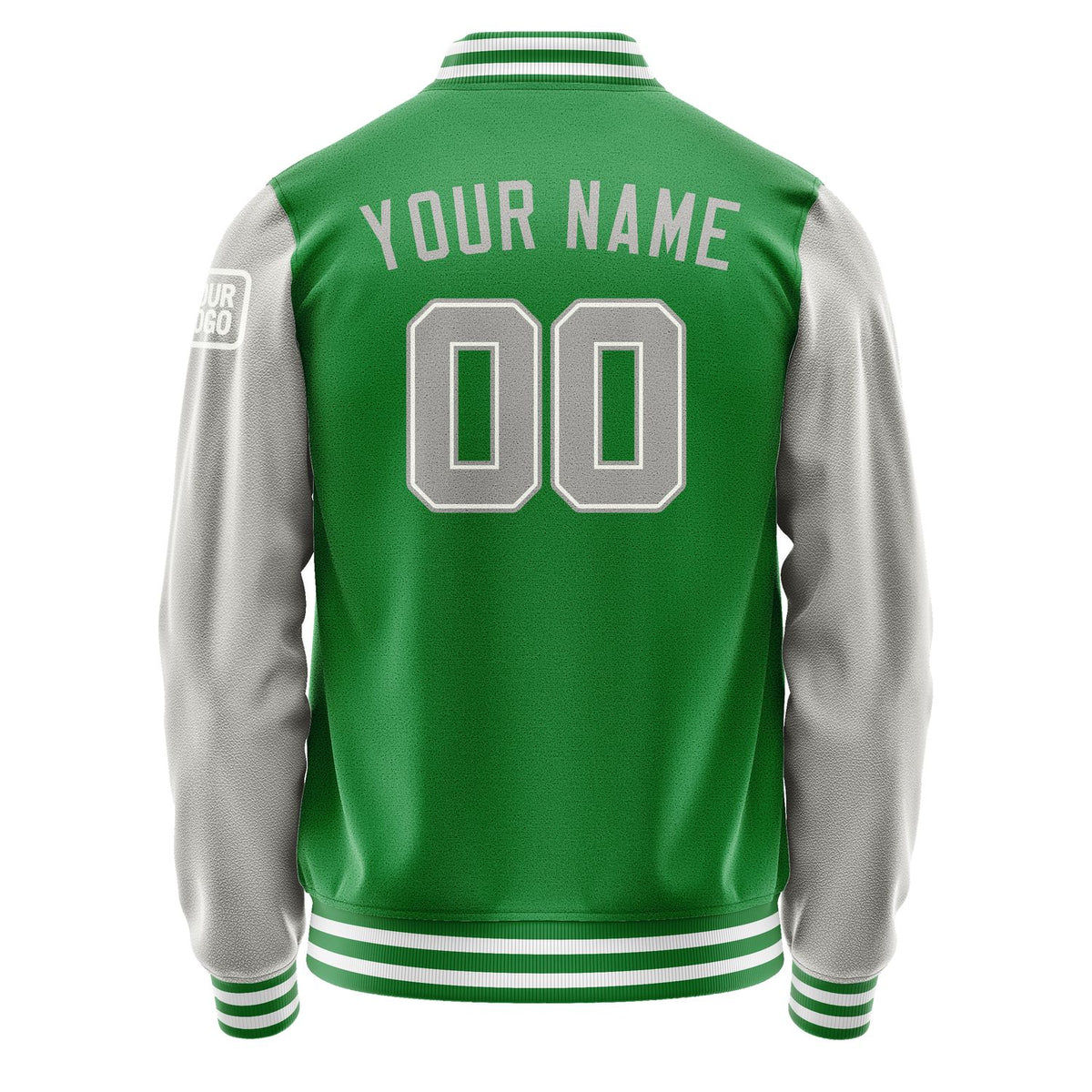 Custom Emerald Green Gray Jacket Jb2424042418041818