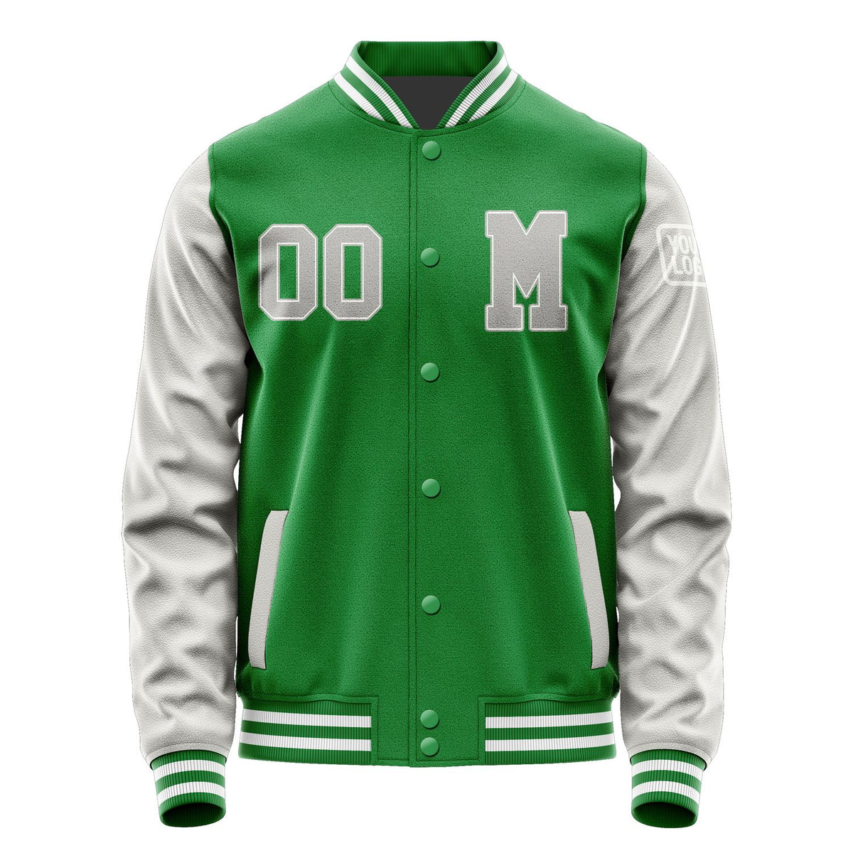 Custom Emerald Green Gray Jacket Jb2424042418041818