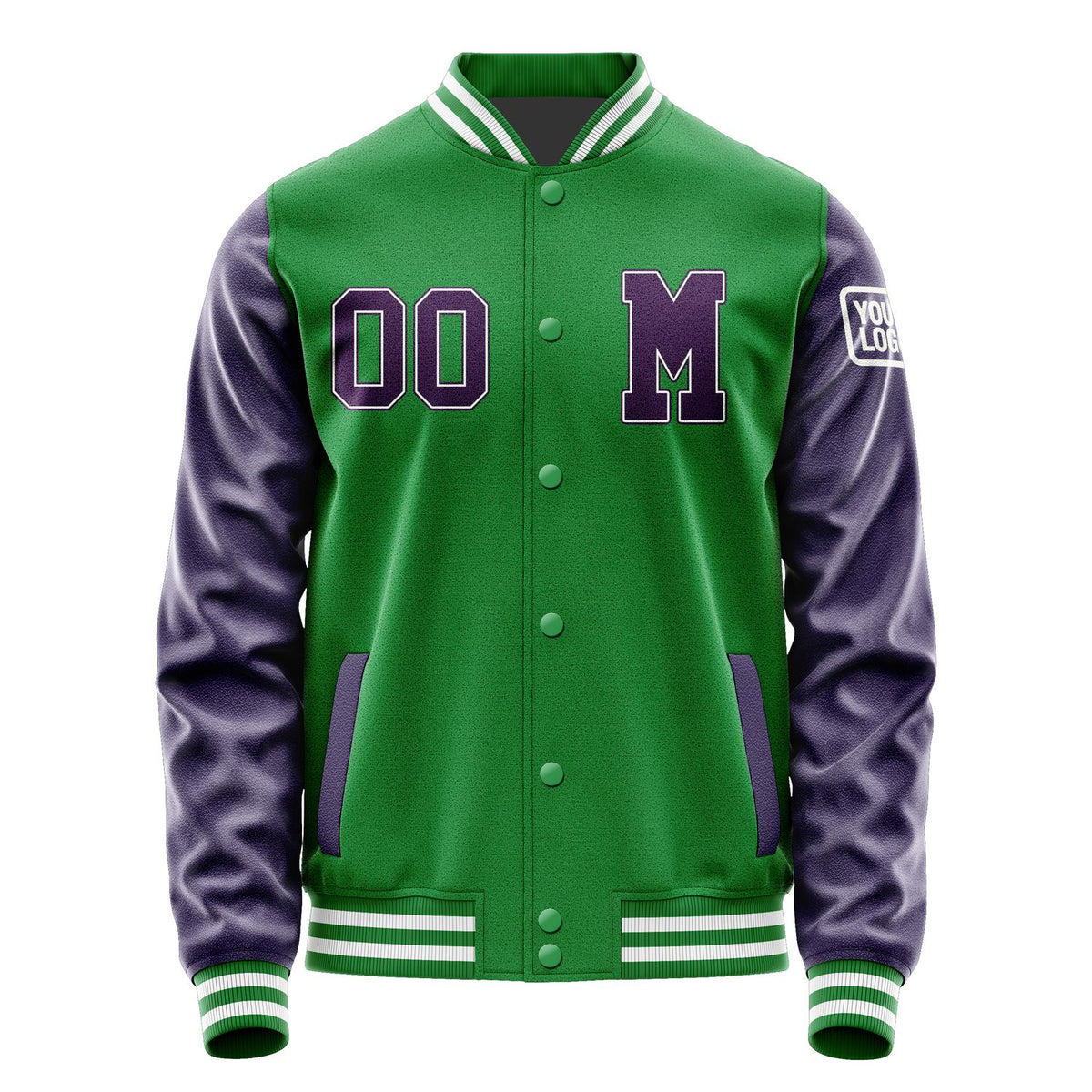 Custom Emerald Green Purple Jacket Jb2424072418071818