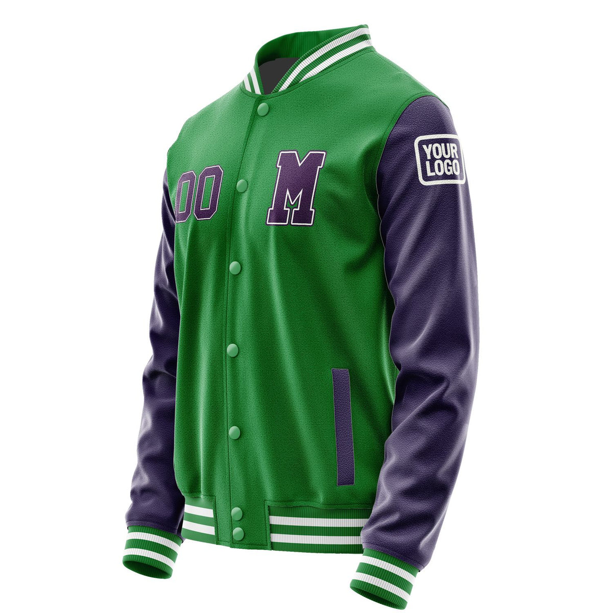 Custom Emerald Green Purple Jacket Jb2424072418071818