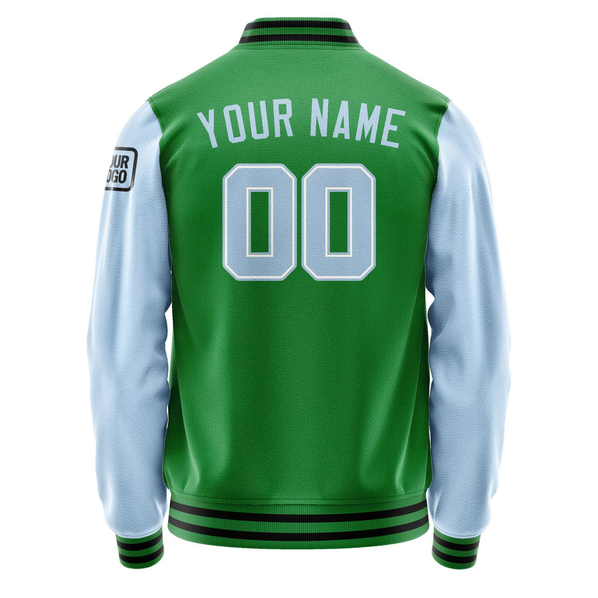 Custom Emerald Green Light Blue Jacket Jb2424082417081817