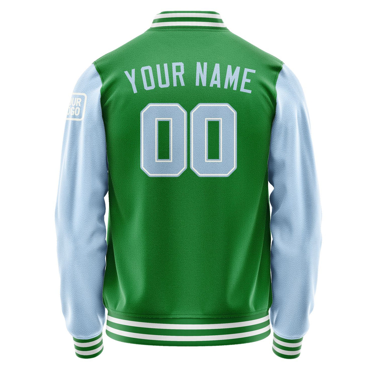 Custom Emerald Green Light Blue Jacket Jb2424082418081818