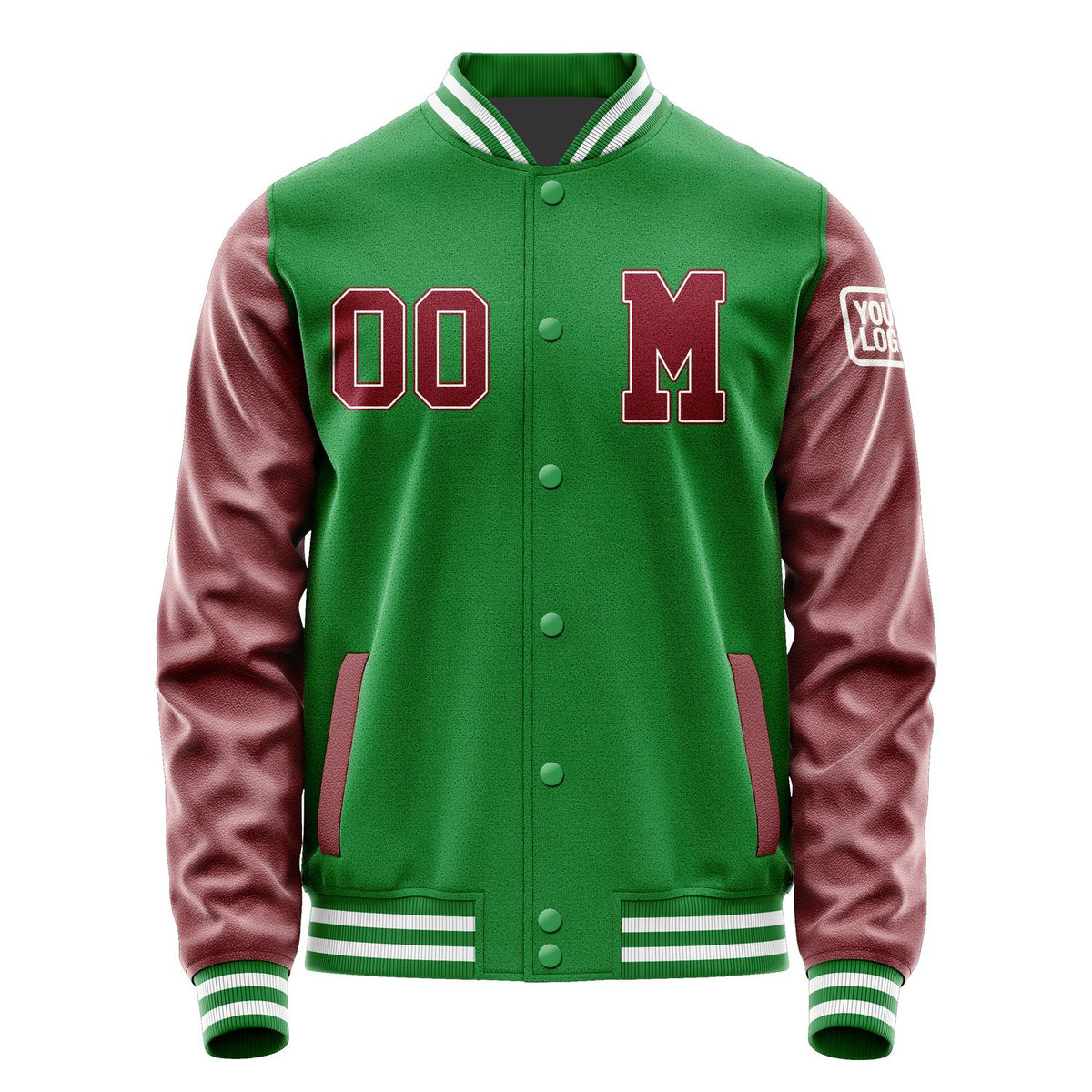 Custom Emerald Green Crimson Red Jacket Jb2424152418151818