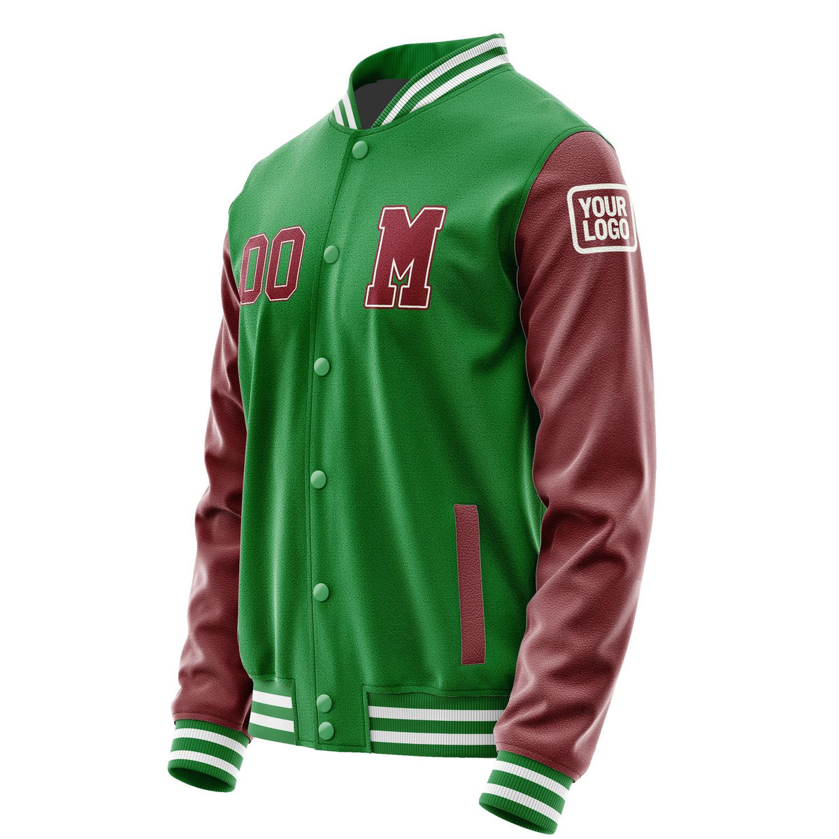 Custom Emerald Green Crimson Red Jacket Jb2424152418151818