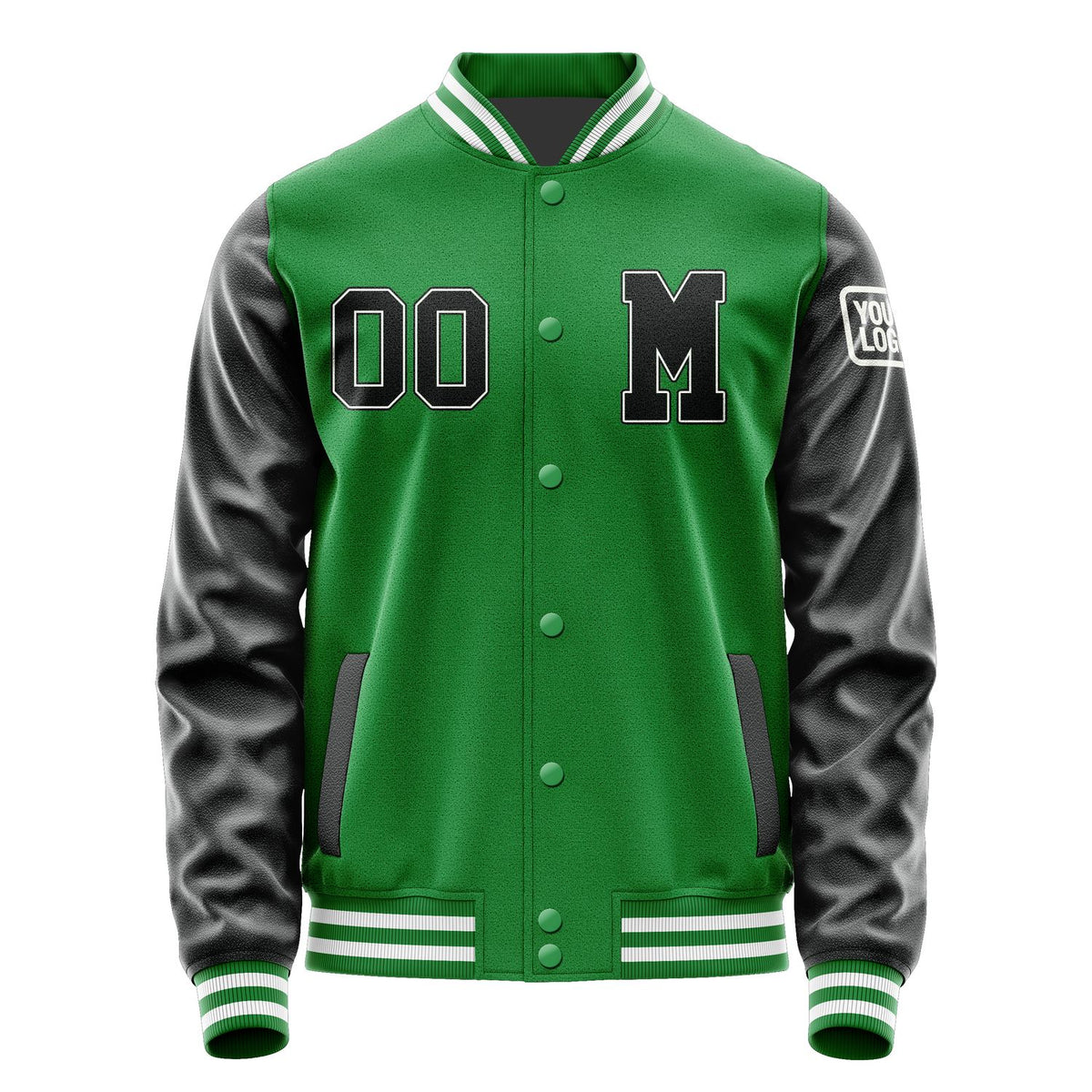 Custom Emerald Green Black Jacket Jb2424172418171818