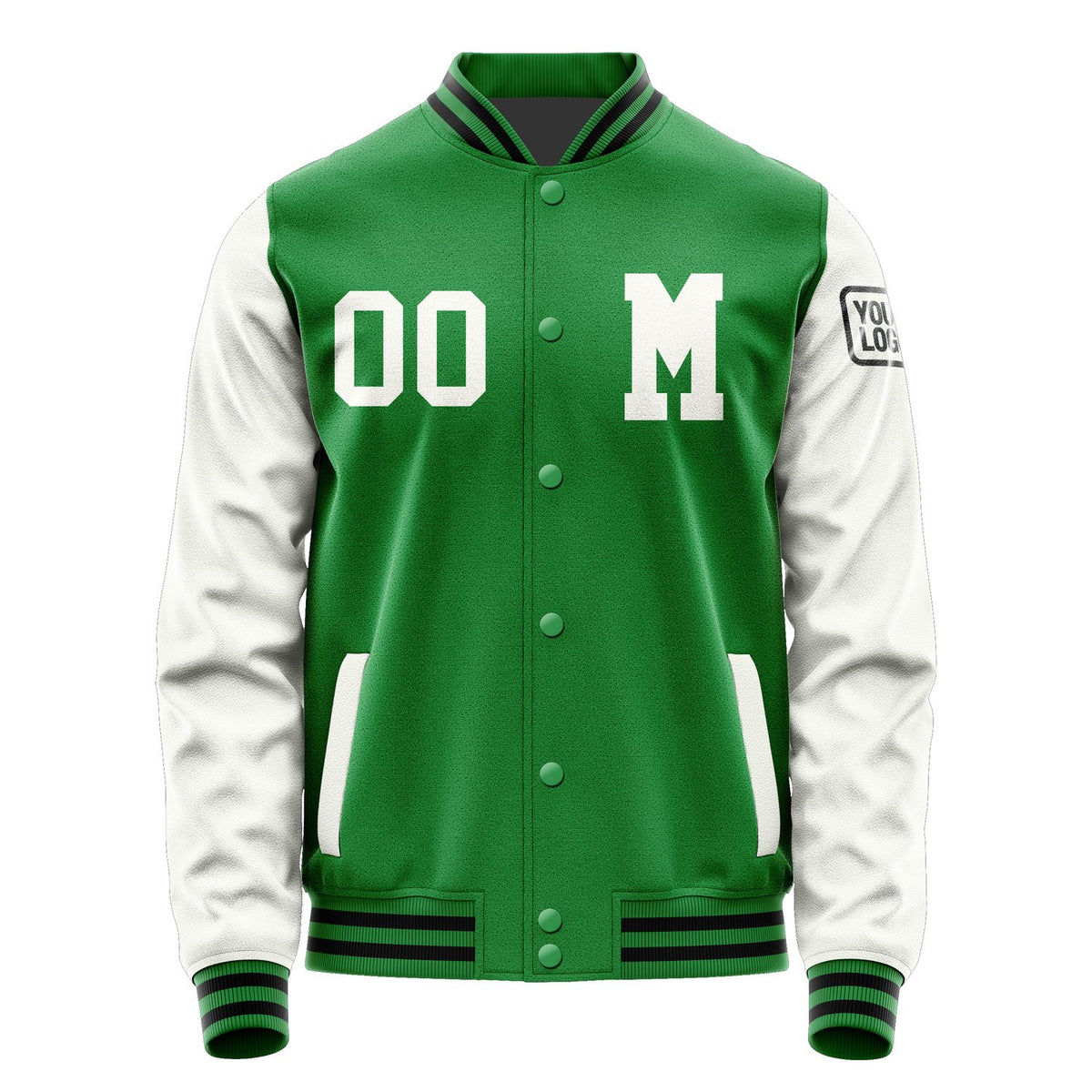 Custom Emerald Green White Jacket Jb2424182417181817