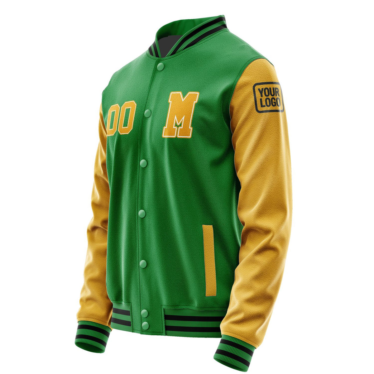 Custom Emerald Green Yellow Jacket Jb2424192417191817