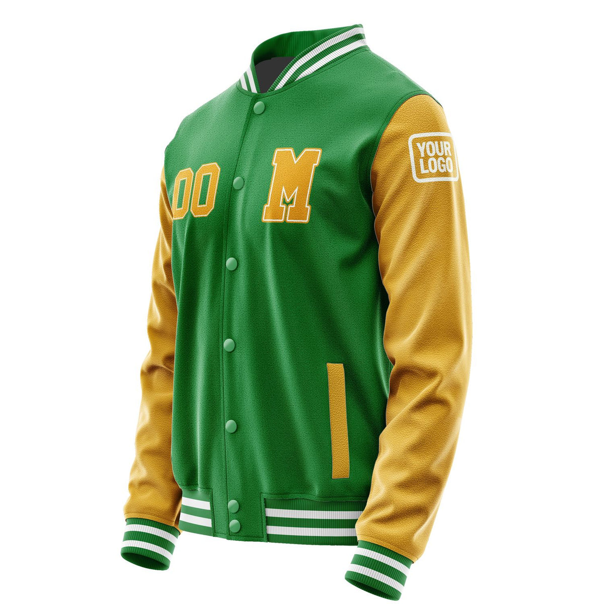 Custom Emerald Green Yellow Jacket Jb2424192418191818