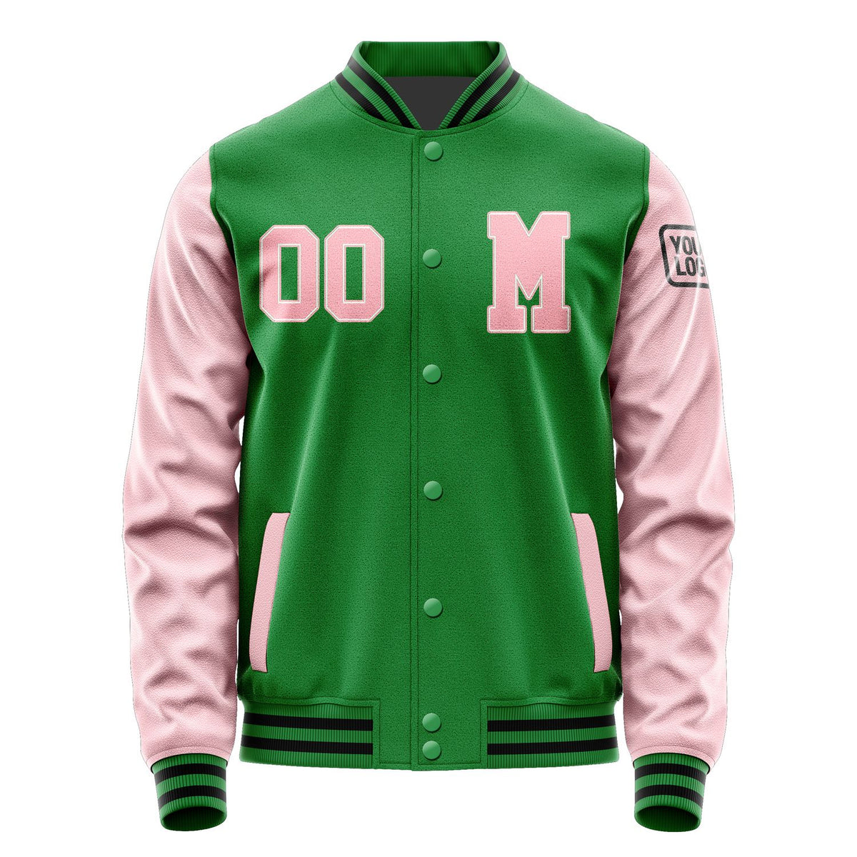 Custom Emerald Green Light Pink Jacket Jb2424212417211817