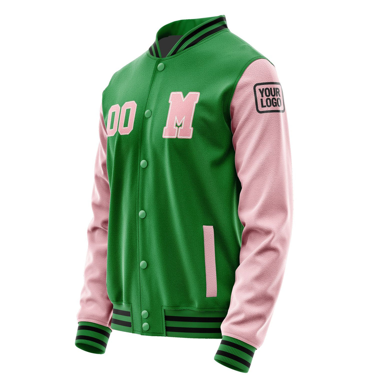 Custom Emerald Green Light Pink Jacket Jb2424212417211817