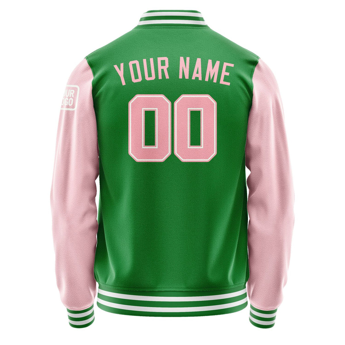 Custom Emerald Green Light Pink Jacket Jb2424212418211818