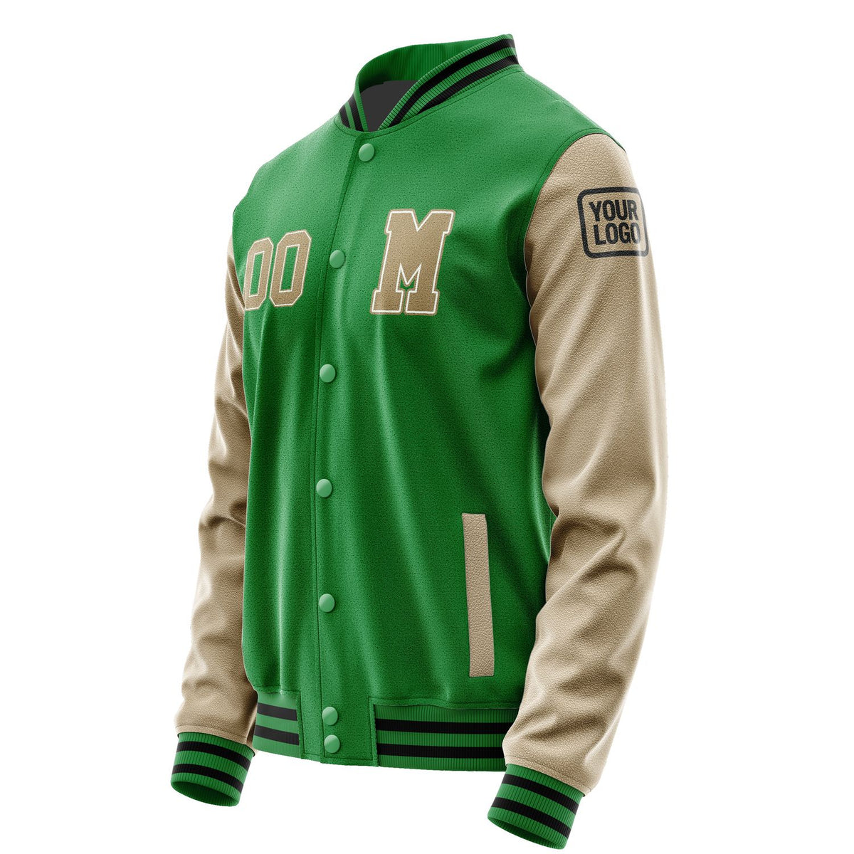 Custom Emerald Green Light Khaki Jacket Jb2424252417251817