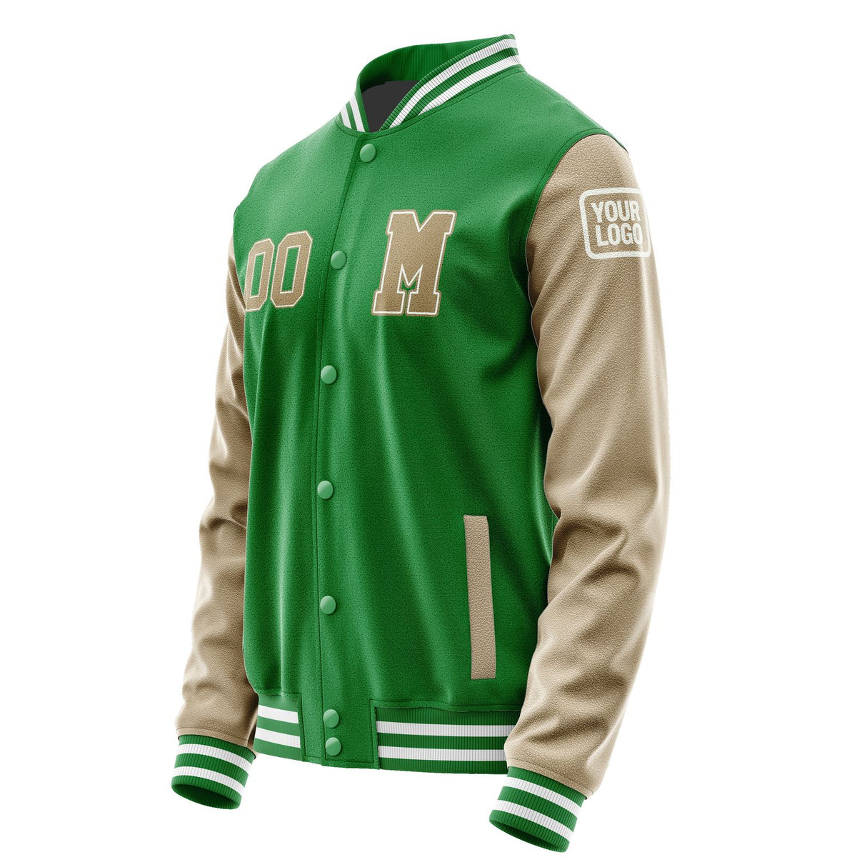 Custom Emerald Green Light Khaki Jacket Jb2424252418251818