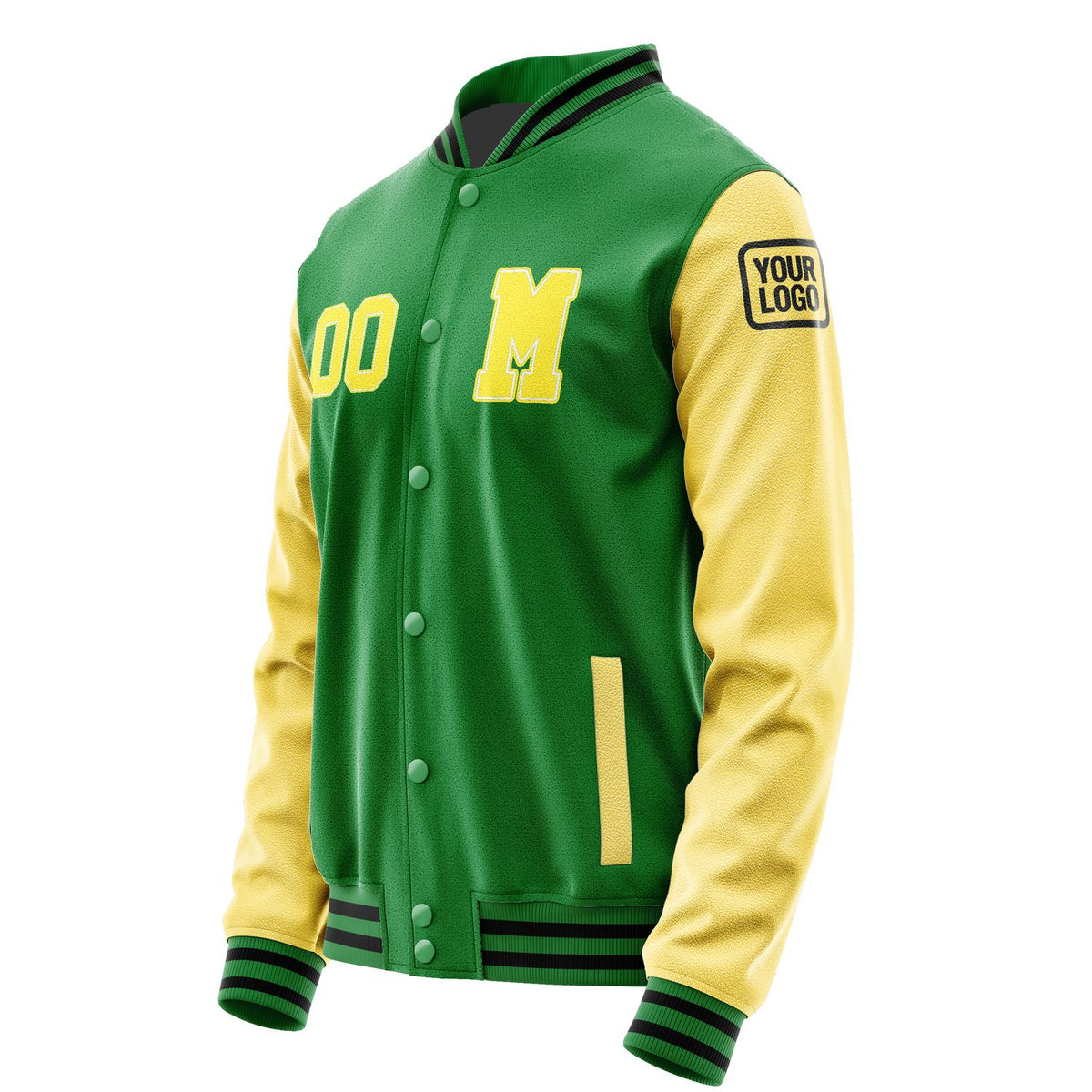 Custom Emerald Green Light Yellow Jacket Jb2424262417261817