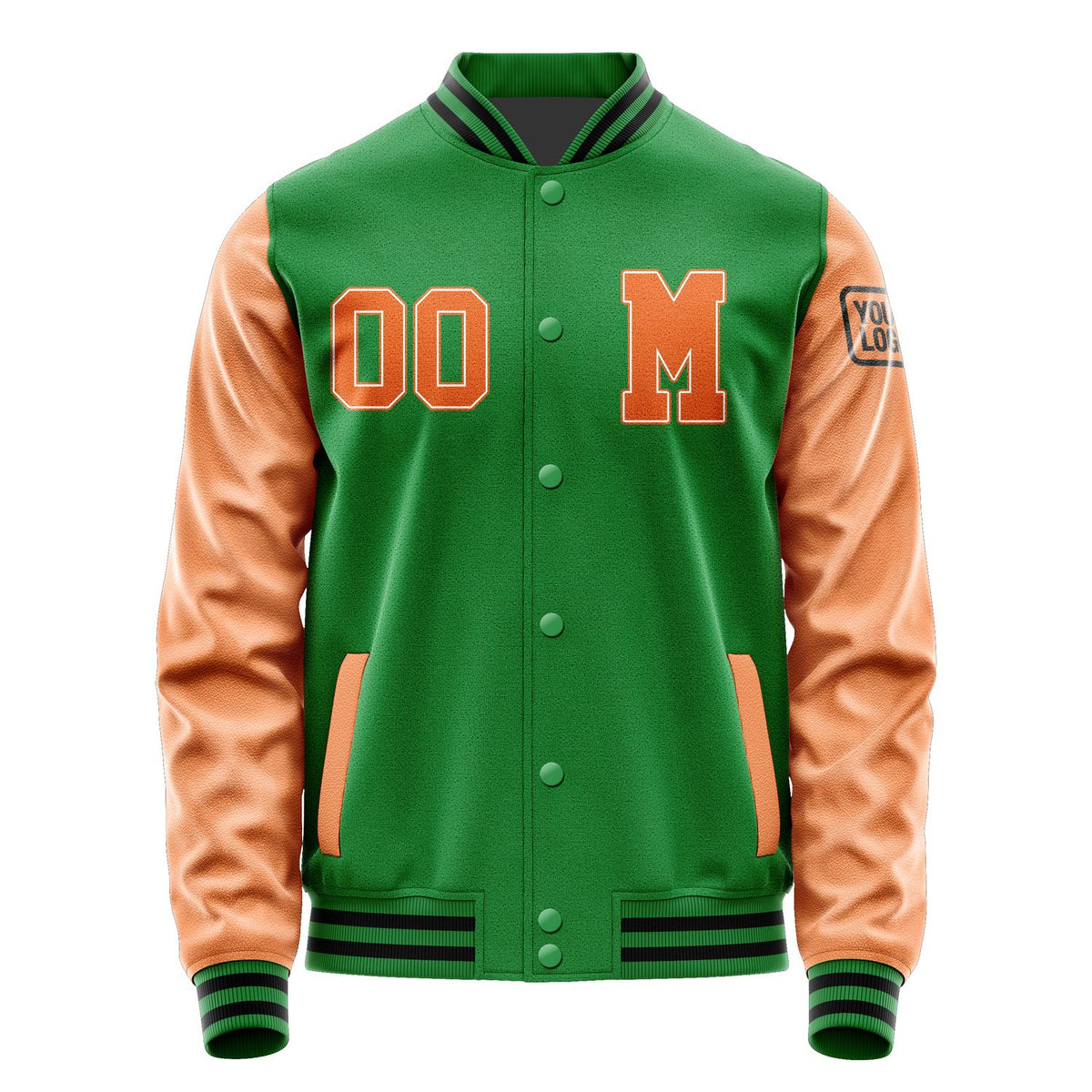 Custom Emerald Green Orange Jacket Jb2424282417281817