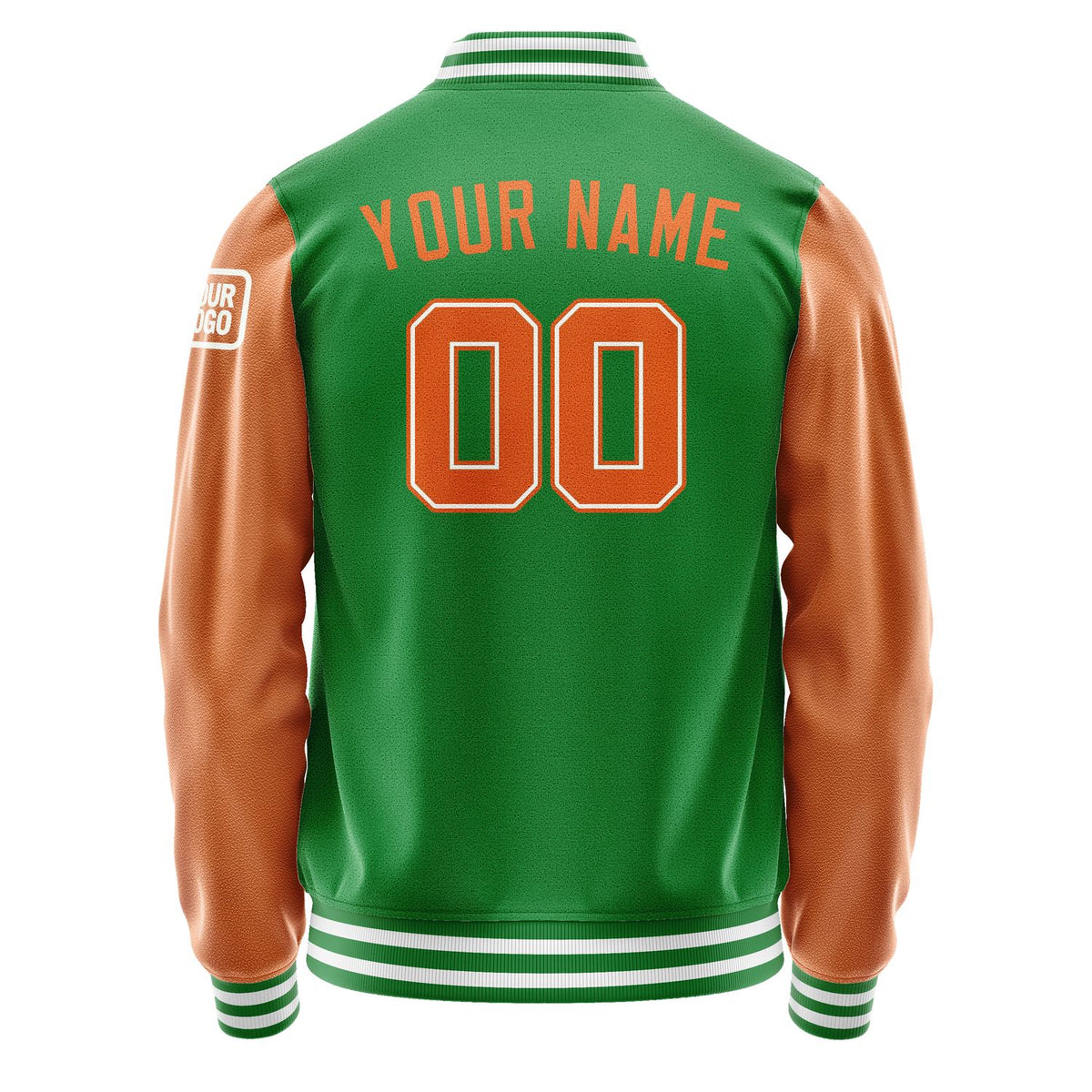 Custom Emerald Green Orange Jacket Jb2424282418281818