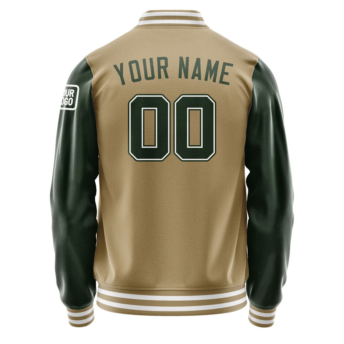 Custom Light Khaki Dark Green Jacket Jb2525062518061818