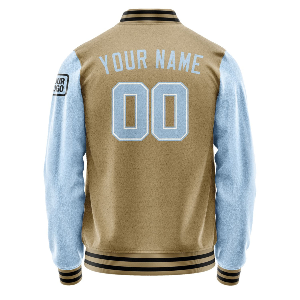 Custom Light Khaki Light Blue Jacket Jb2525082517081817