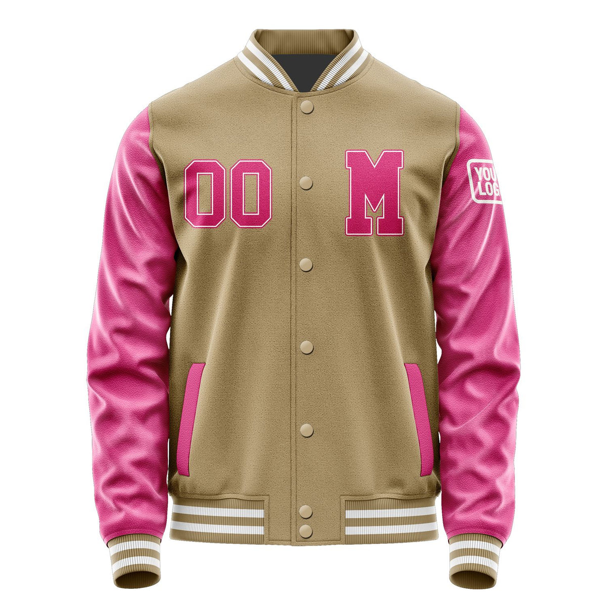 Custom Light Khaki Pink Jacket Jb2525132518131818