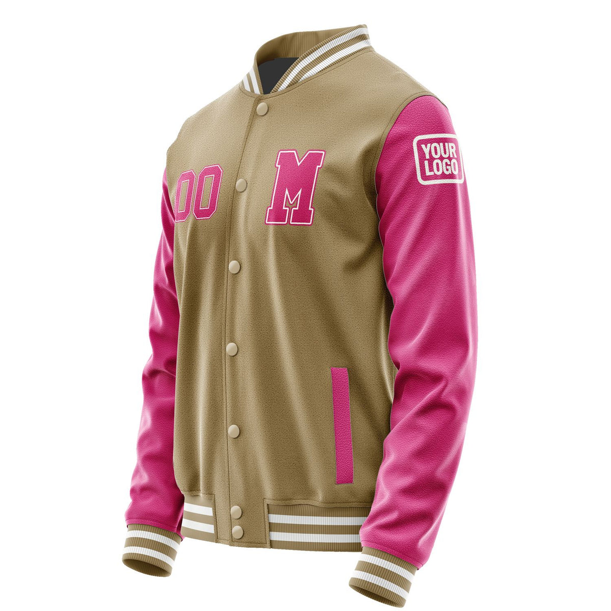 Custom Light Khaki Pink Jacket Jb2525132518131818