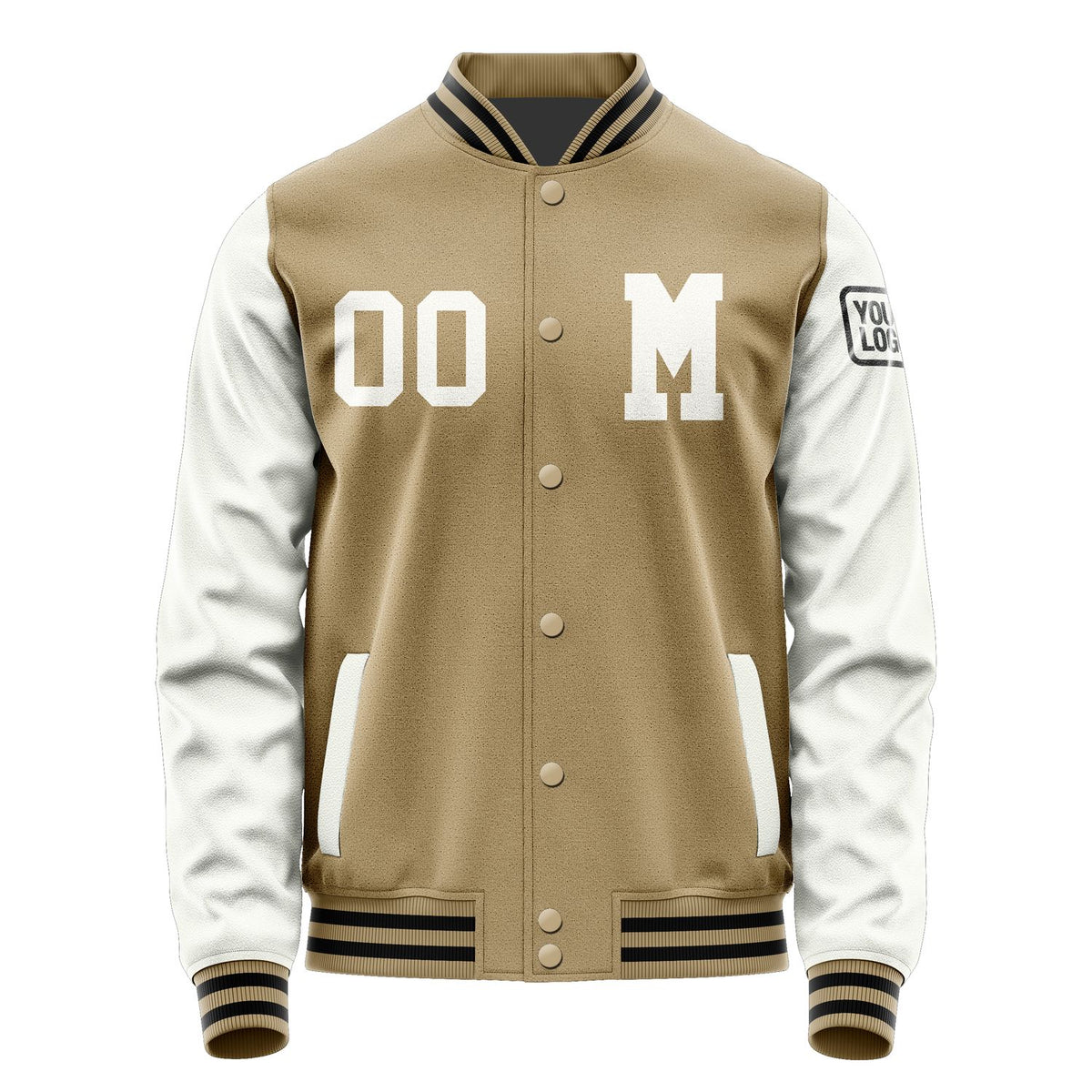 Custom Light Khaki White Jacket Jb2525182517181817