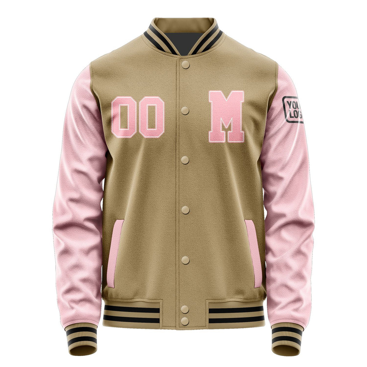 Custom Light Khaki Light Pink Jacket Jb2525212517211817