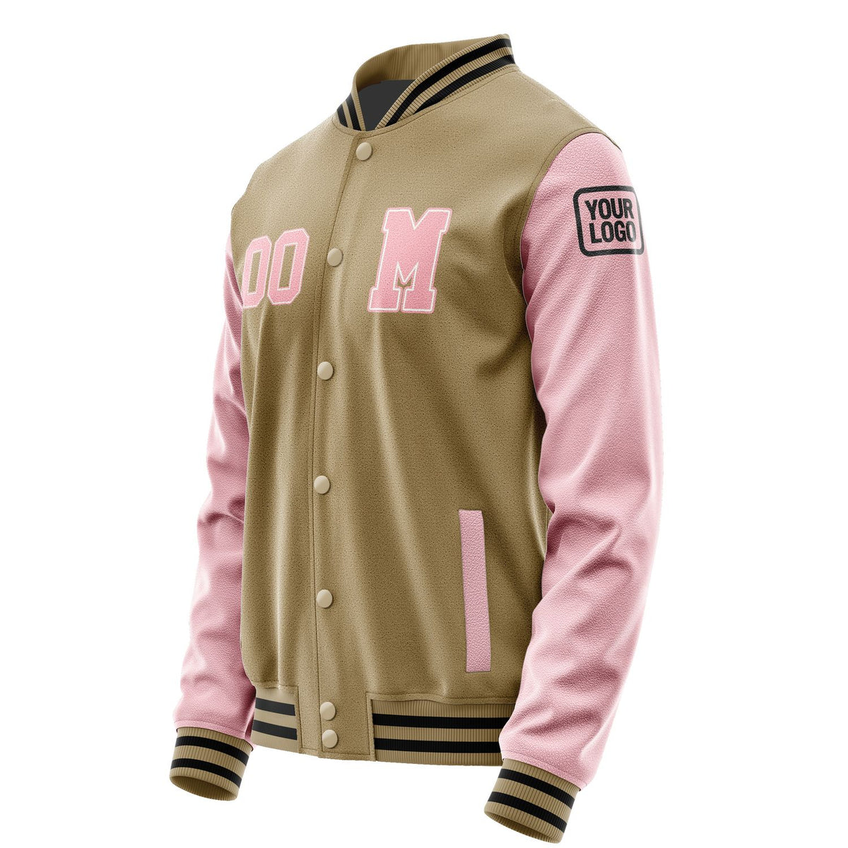 Custom Light Khaki Light Pink Jacket Jb2525212517211817