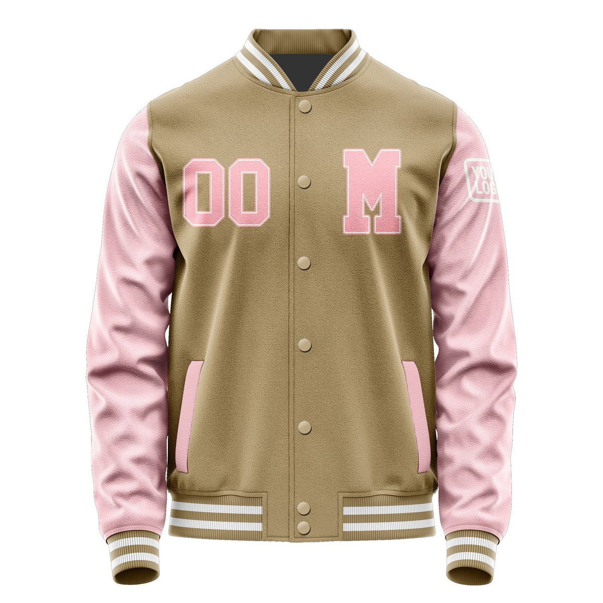 Custom Light Khaki Light Pink Jacket Jb2525212518211818