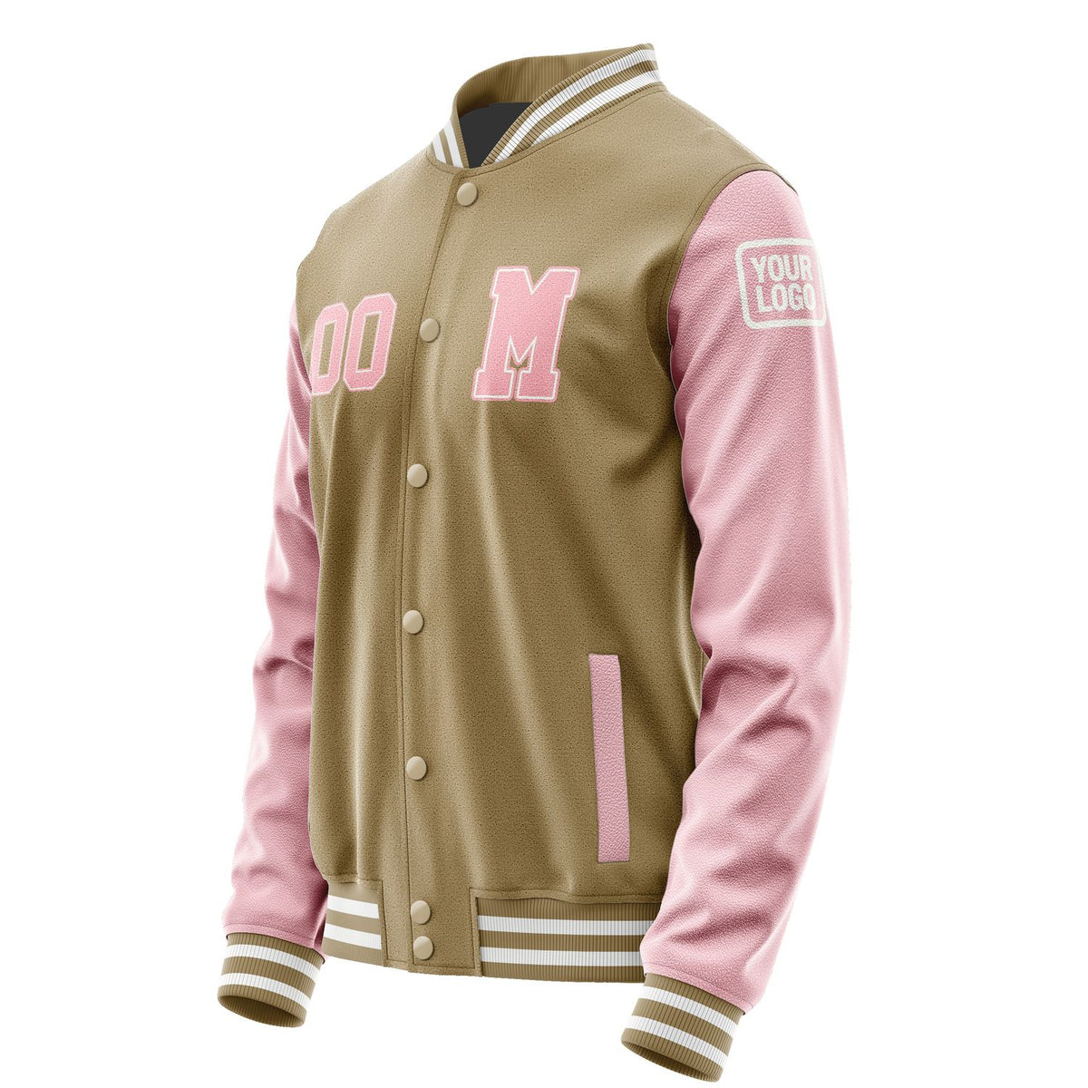 Custom Light Khaki Light Pink Jacket Jb2525212518211818