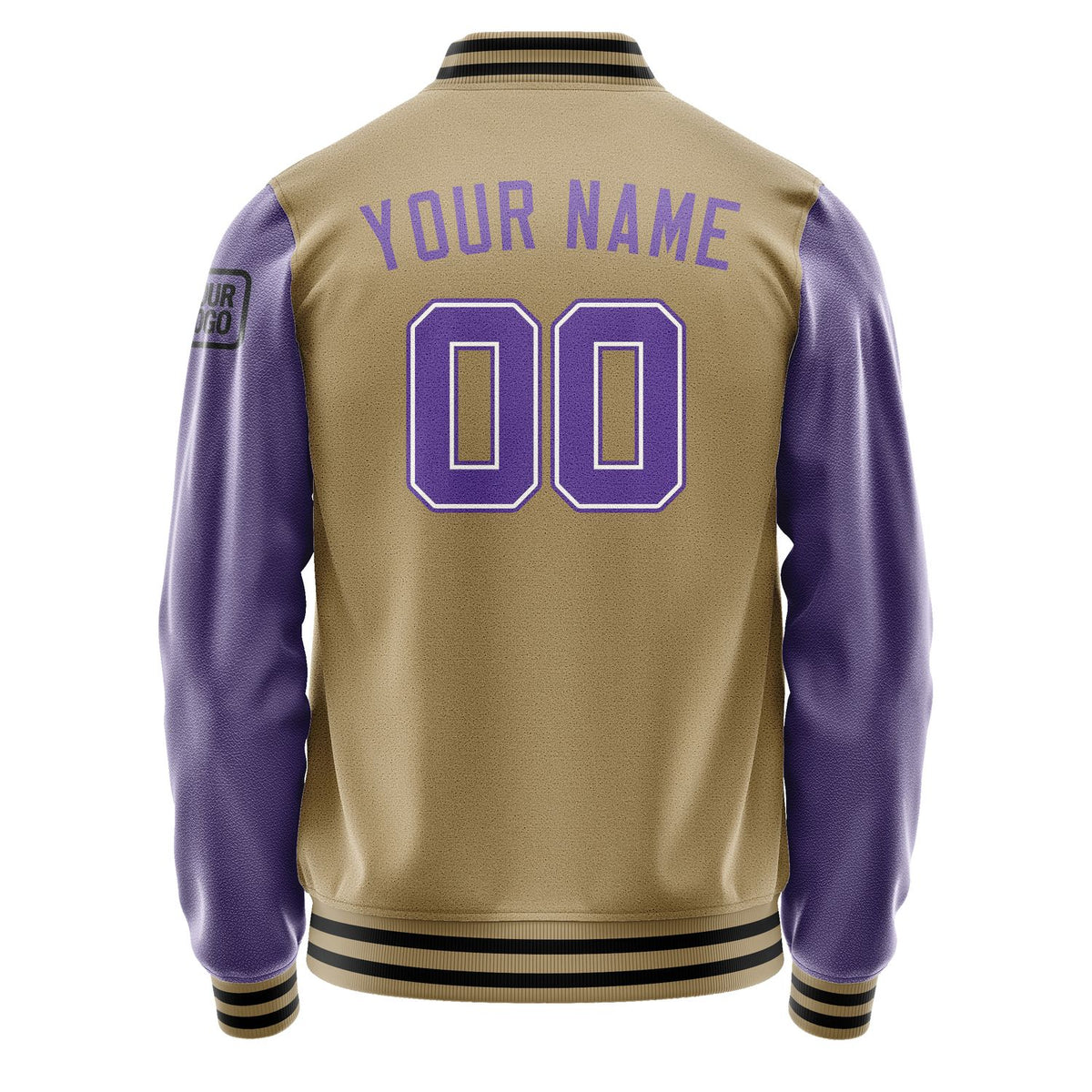 Custom Light Khaki Light Purple Jacket Jb2525232517231817