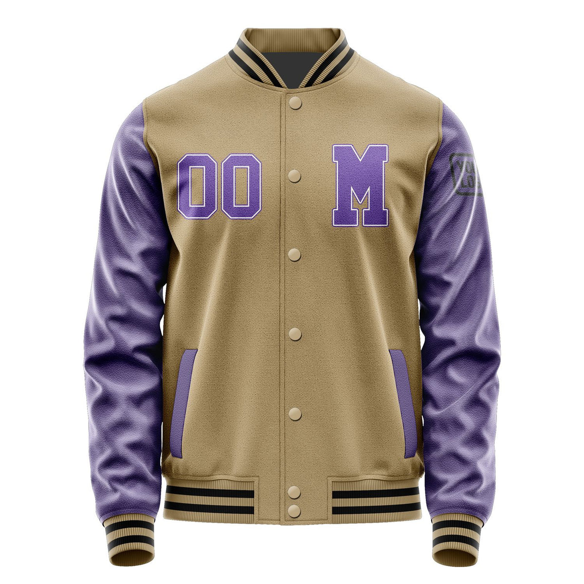 Custom Light Khaki Light Purple Jacket Jb2525232517231817