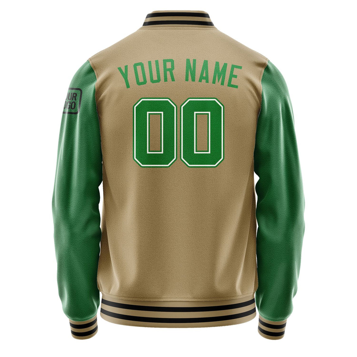 Custom Light Khaki Emerald Green Jacket Jb2525242517241817