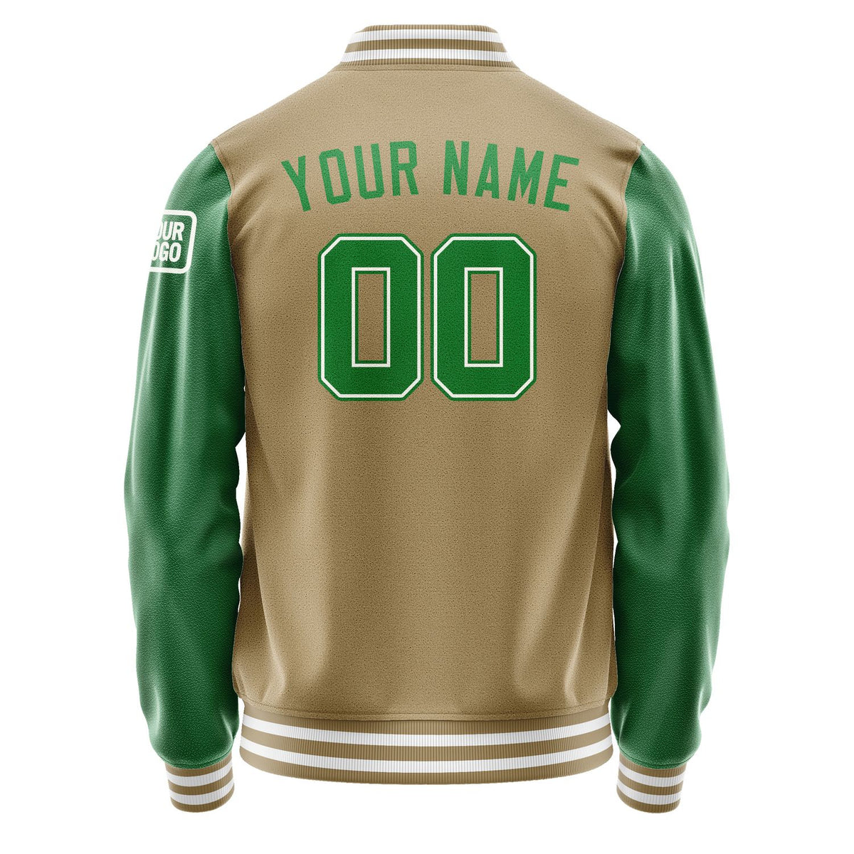 Custom Light Khaki Emerald Green Jacket Jb2525242518241818