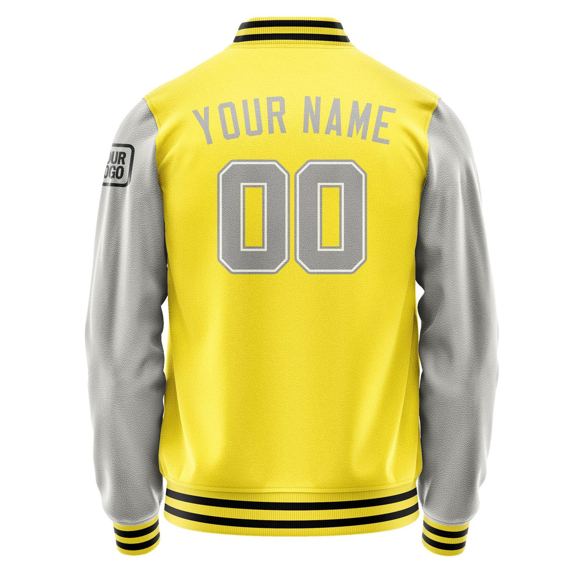 Custom Light Yellow Gray Jacket Jb2626042617041817