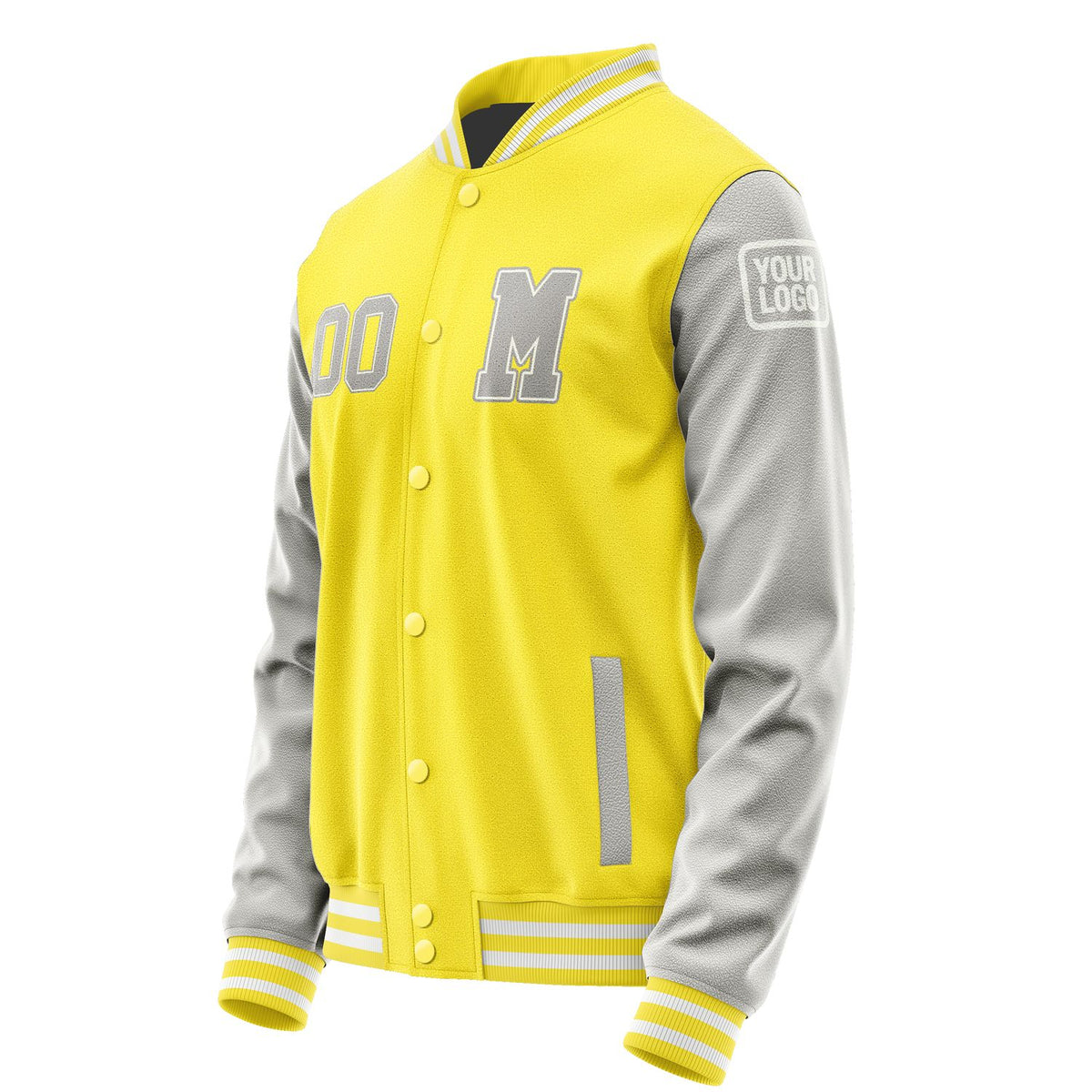 Custom Light Yellow Gray Jacket Jb2626042618041818