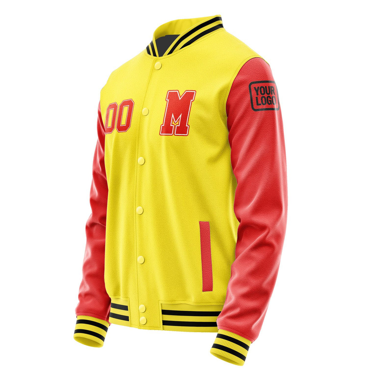 Custom Light Yellow Orange Red Jacket Jb2626122617121817