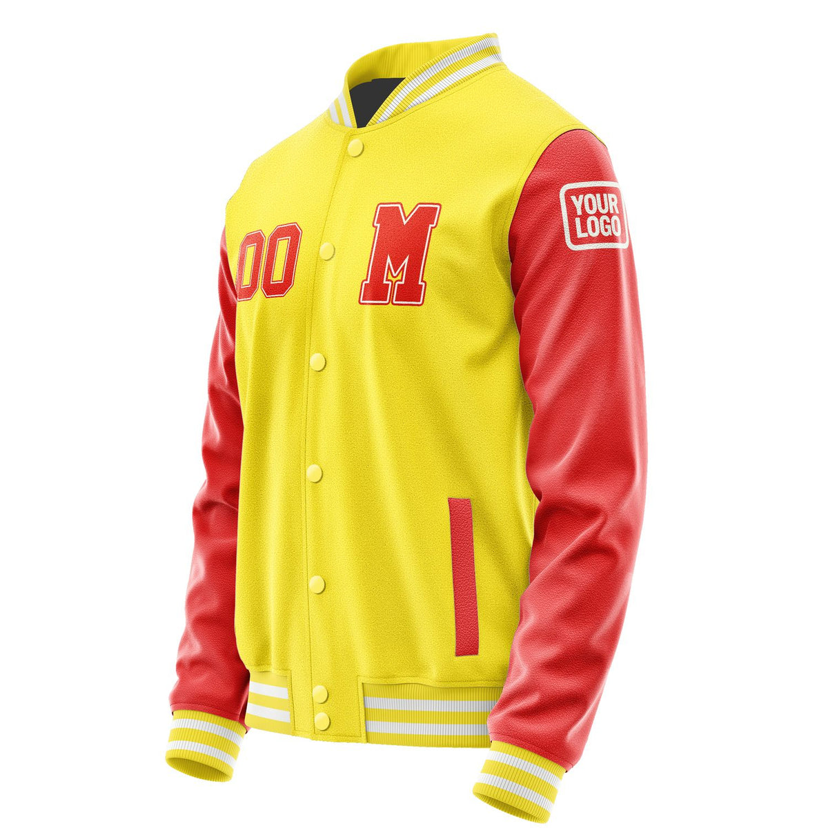 Custom Light Yellow Orange Red Jacket Jb2626122618121818