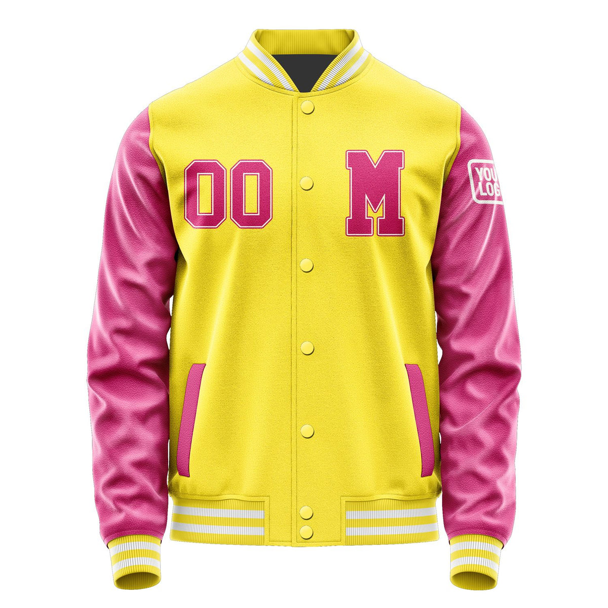 Custom Light Yellow Pink Jacket Jb2626132618131818