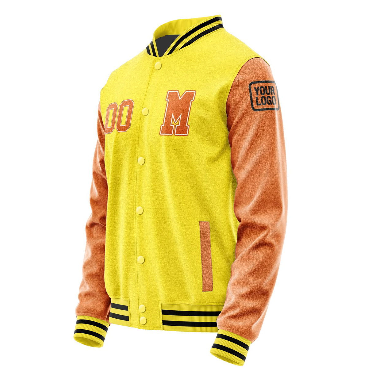 Custom Light Yellow Orange Jacket Jb2626282617281817