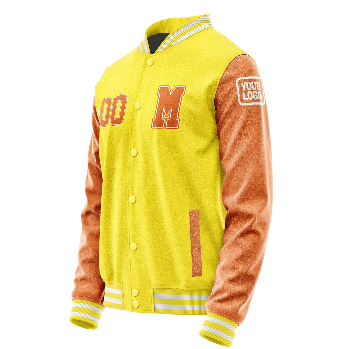 Custom Light Yellow Orange Jacket Jb2626282618281818