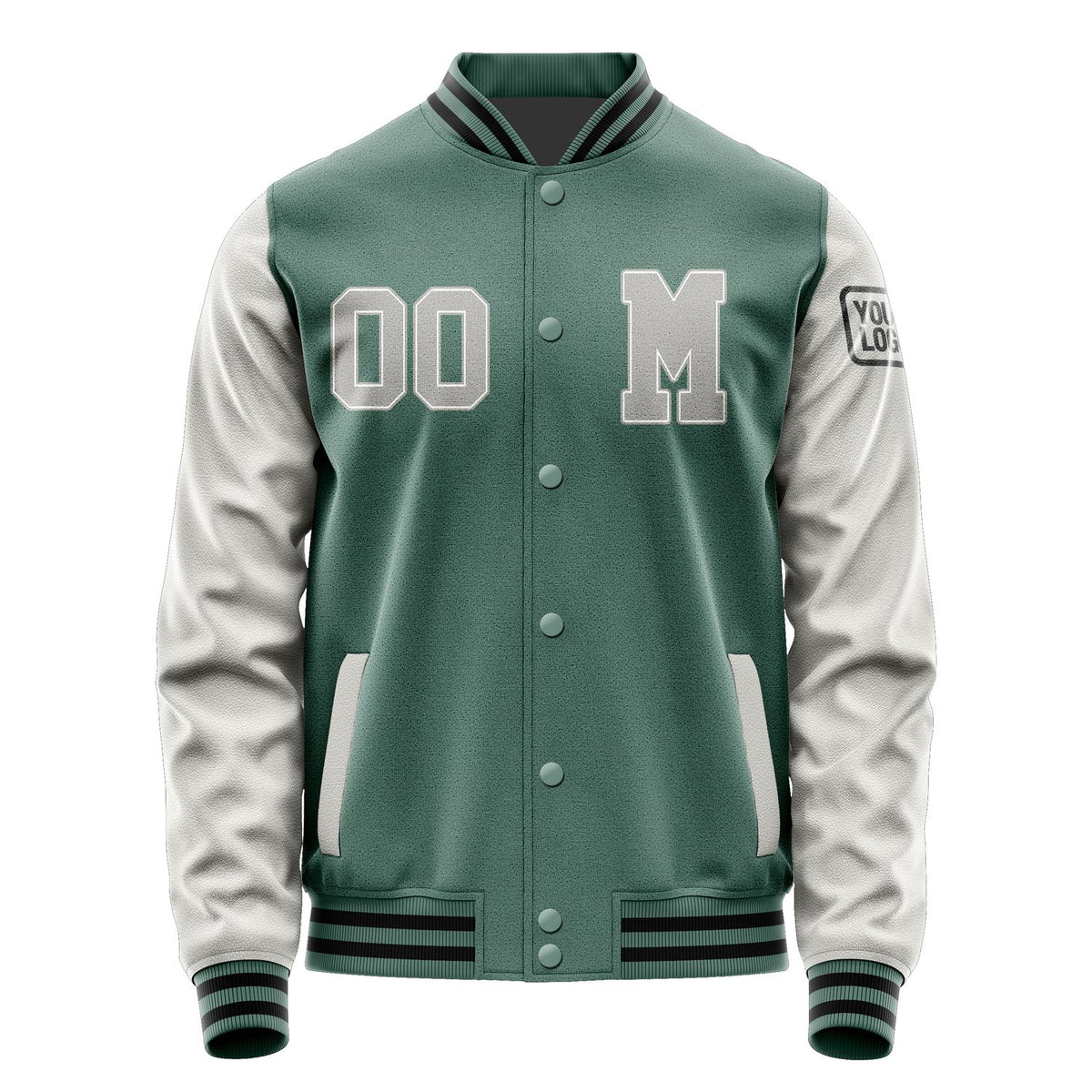 Custom Blue Green Gray Jacket Jb2727042717041817