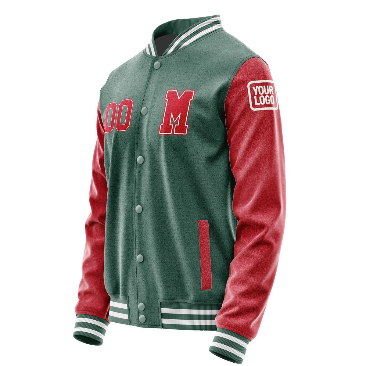 Custom Blue Green Red Jacket Jb2727142718141818