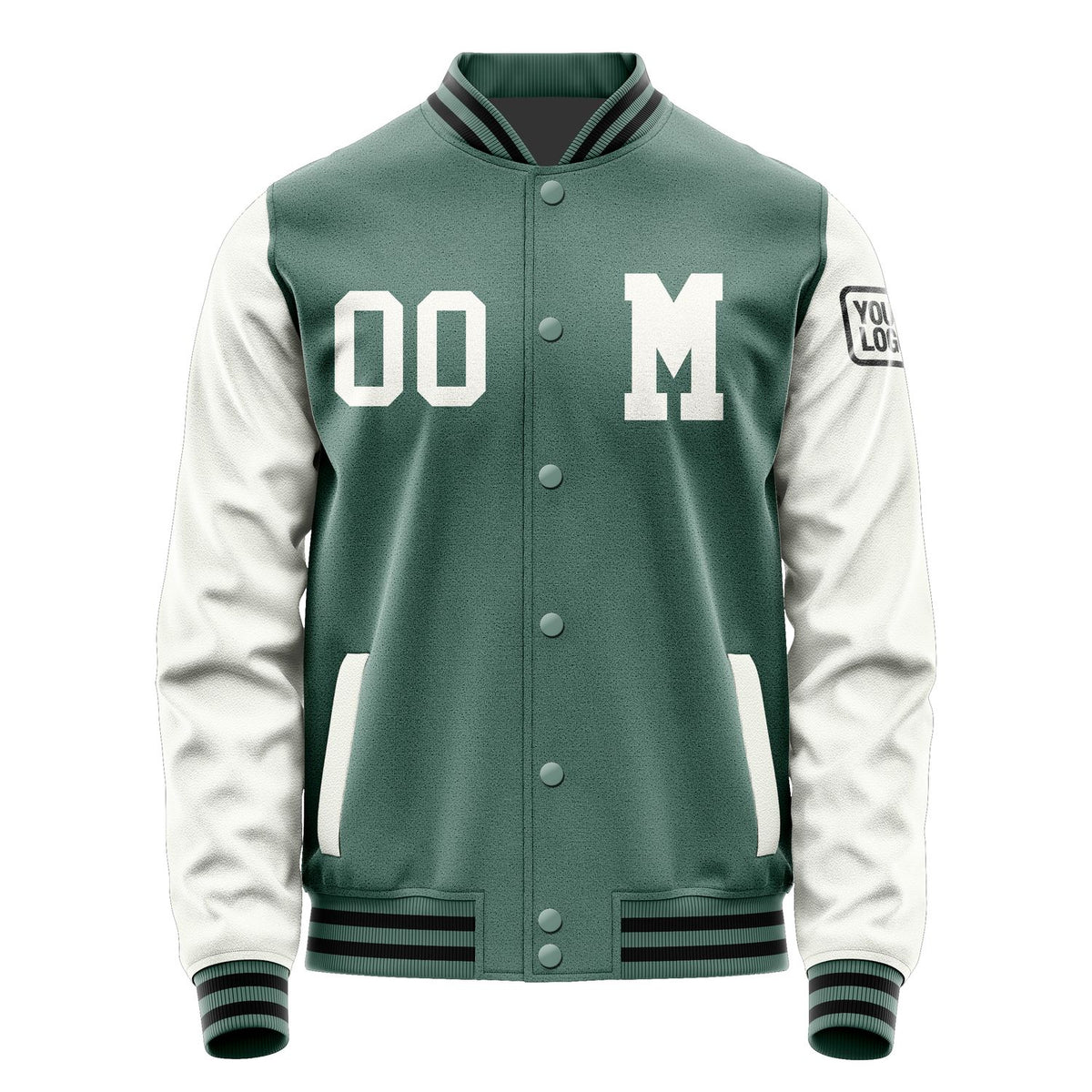 Custom Blue Green White Jacket Jb2727182717181817