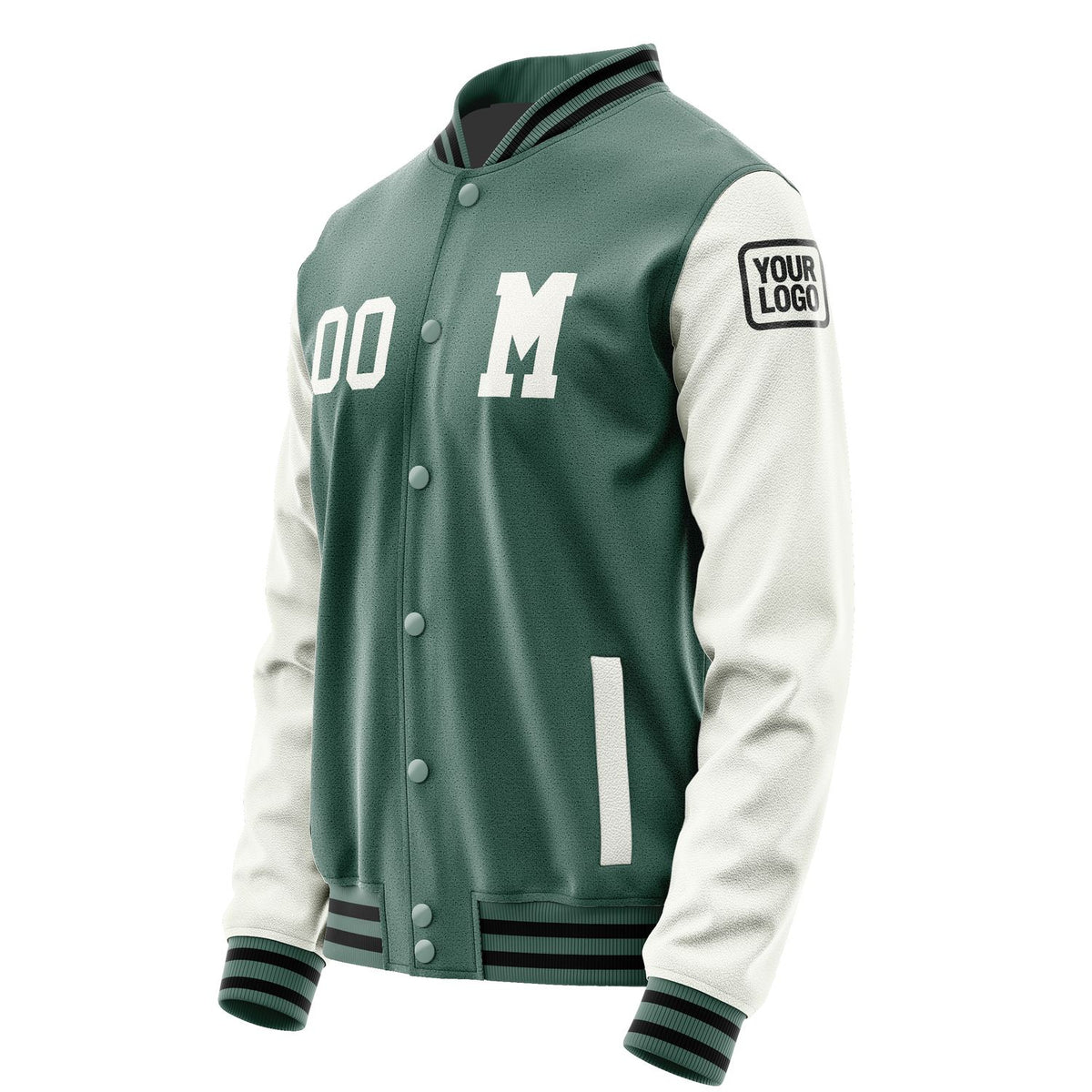 Custom Blue Green White Jacket Jb2727182717181817