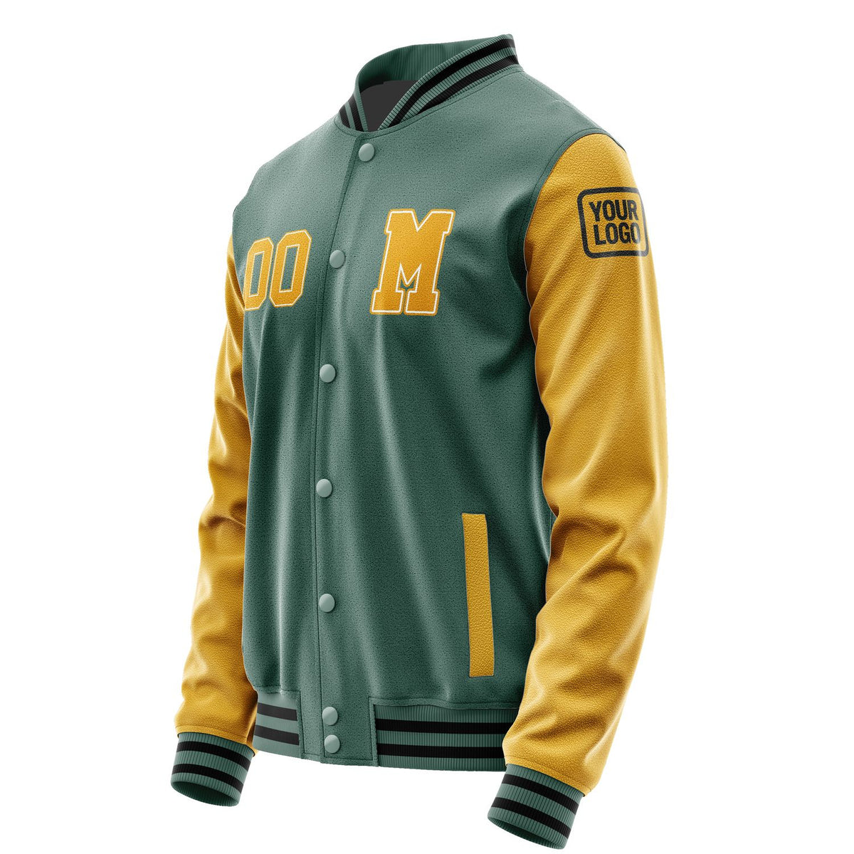 Custom Blue Green Yellow Jacket Jb2727192717191817