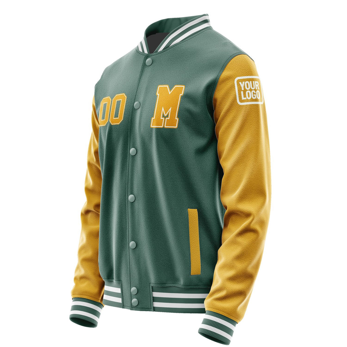 Custom Blue Green Yellow Jacket Jb2727192718191818