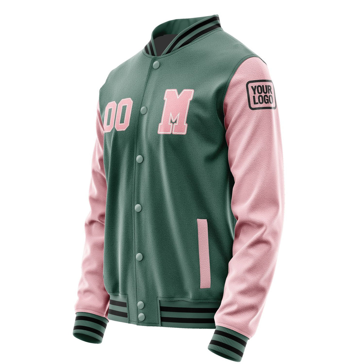 Custom Blue Green Light Pink Jacket Jb2727212717211817