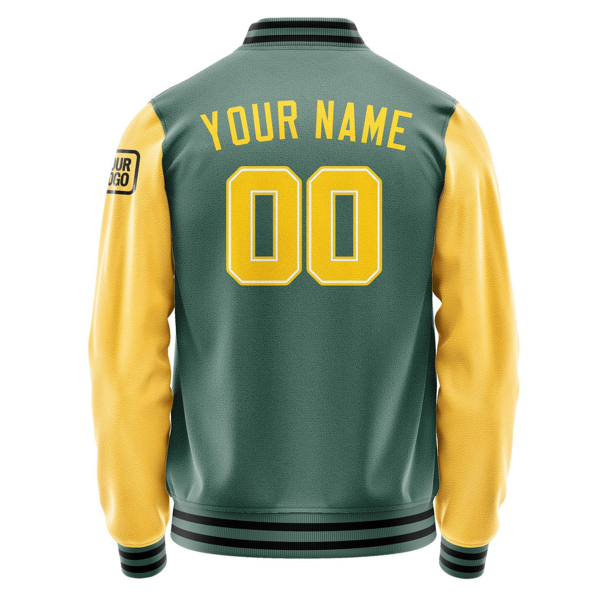 Custom Blue Green Gold Jacket Jb2727302717301817