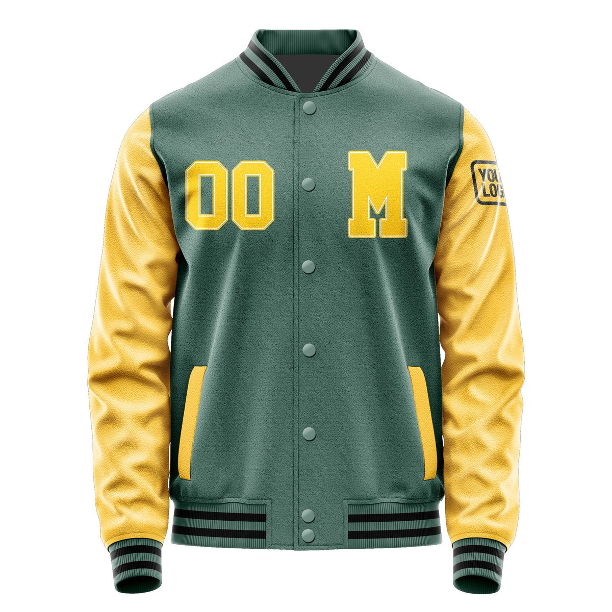 Custom Blue Green Gold Jacket Jb2727302717301817