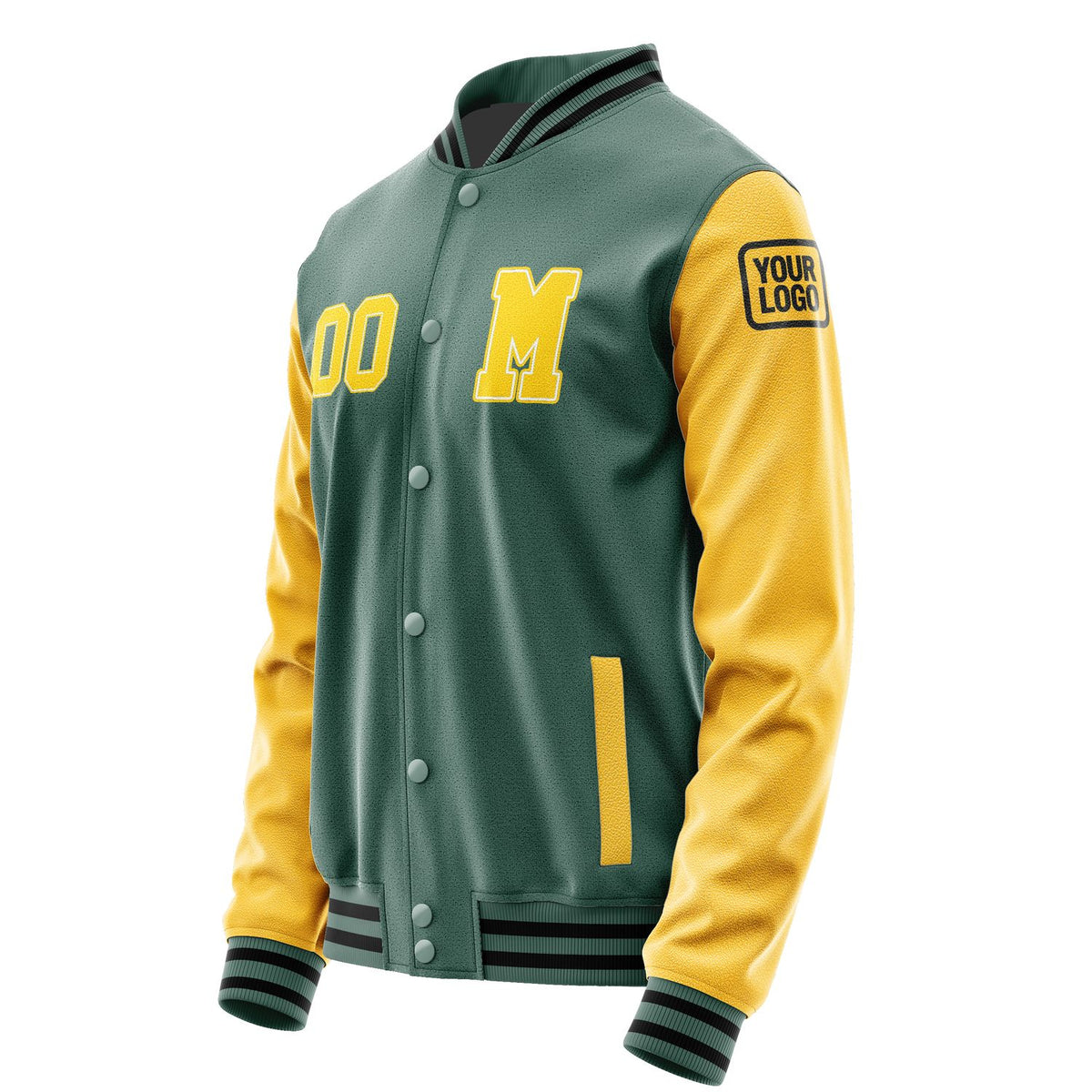 Custom Blue Green Gold Jacket Jb2727302717301817